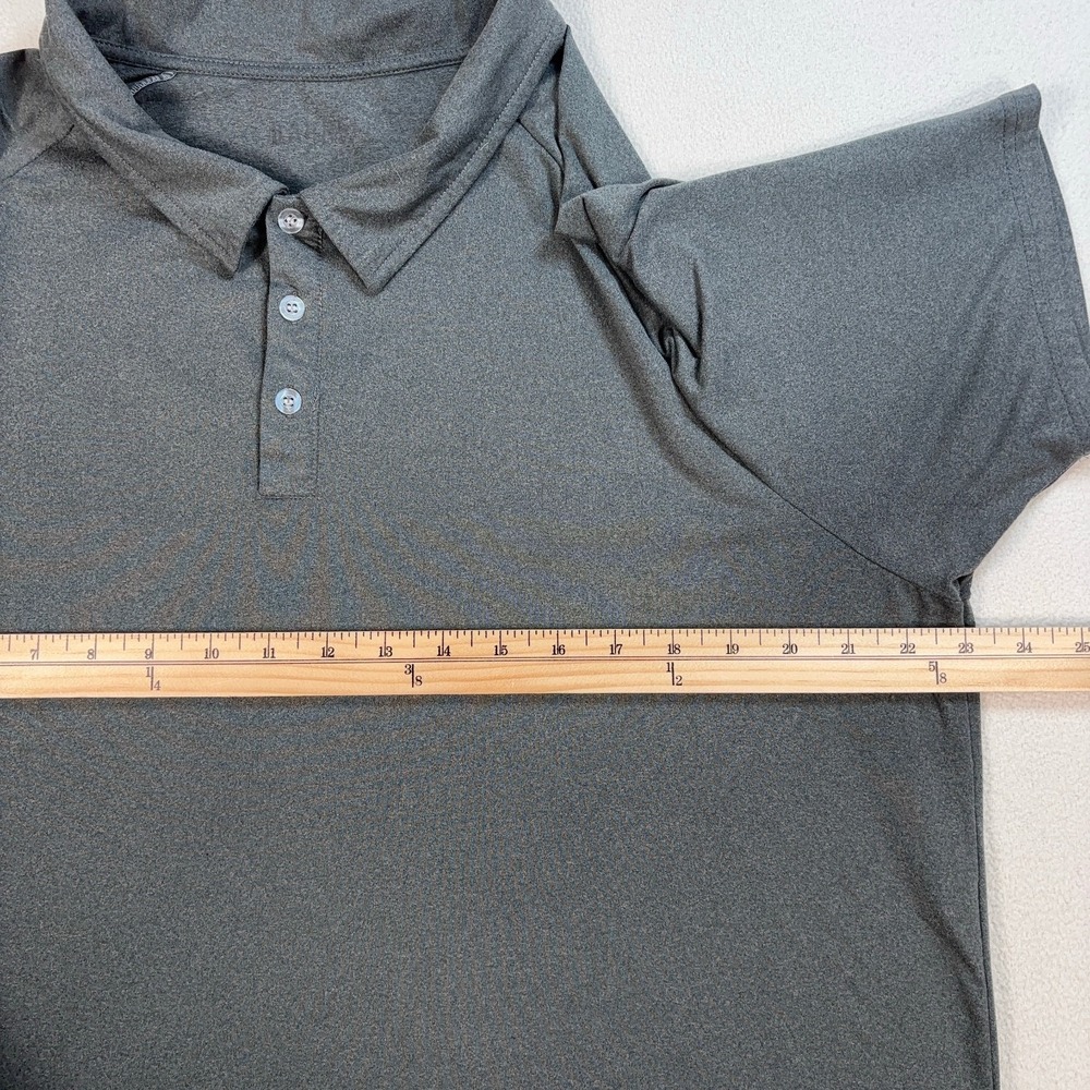 Barbell Apparel Polo Men's 2XL Gray Stretch Gym Workout Training Shirt *STAINS* - Picture 9 of 15